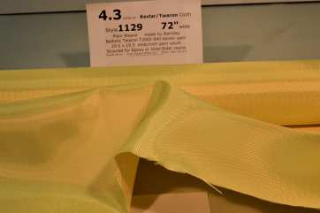 4.3 oz/sq yd Kevlar style 1129 from Thayercraft 4.3 oz/sq yd Kevlar style 1129 loose with id sheet