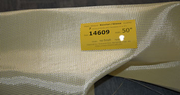 Kevlar/Glass style 14609 14609 50" 7 oz/sq yd Kevlar/Glass hybrid