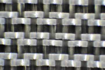 1543 4 harness satin weave fiberglass cloth microscopic close up