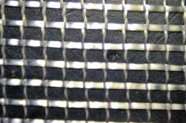 LENO weave style 1659 microscopic view 1.6 oz Fiberglass Net cloth thayercraft