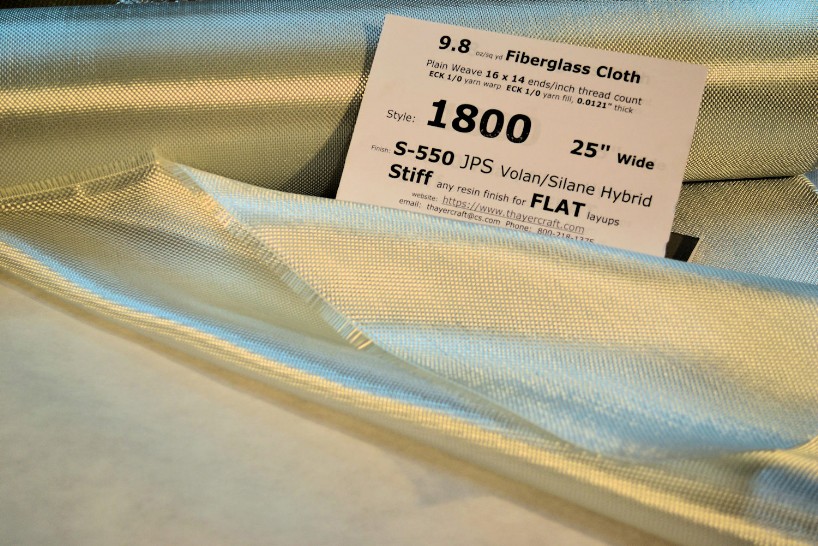 10 oz fiberglass cloth 1800 S550 stiff for flat layups