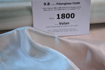 Style 1800 fiberglass cloth with Volan finish Photo 3, 9.8 oz/sq yd fiberglass cloth style 1800 fiberglass cloth loose
