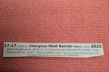 2025 heat barrier fiberglass close up with specs 18 oz/sq yd heat barrier fiberglass close up with specs