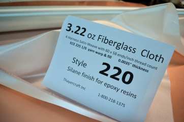 style 220 3.22 oz/sq yd 4hs fiberglass cloth from Thayercraft style 220 3.22 oz/sq yd 4hs fiberglass cloth from Thayercraft