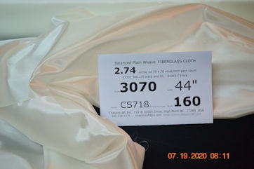 3070 loose on table photo of the tight weave 2.74 ounce fiberglass cloth 3070