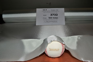 12.4 oz style 3732 fiberglass cloth 12.4 oz/sq yd style 3732 fiberglass cloth shaped around baseball