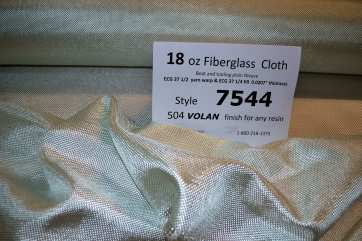 Style 7544 18 oz/sq yd tooling cloth Fiberglass 504 Volan finish from Thayercraft 7544 18 oz tooling cloth Fiberglass 504 Volan finish from Thayercraft