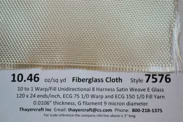 7576 8hs uni fiberglass cloth close up with data smooth side from Thayercraft 7576 8hs uni fiberglass cloth close up with data smooth side from Thayercraft