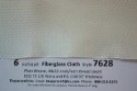 Style 7628 6 oz/sq yd plain weave close up with construction data from Thayercraft