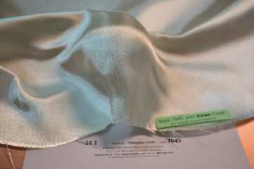 Style 7645 14.1 8HS Fiberglass Cloth shaped around baseball Thayercraft Style 7645 14.1 8HS Fiberglass Cloth shaped around baseball Thayercraft