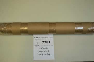 7781 38 497A fiberglass roll ready to ship from Thayercraft