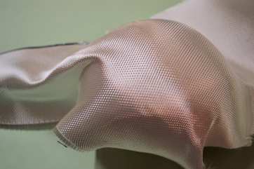 8.95 oz Style 7781 Volan finish fiberglass cloth from Thayercraft 7781 504 Volan 8 harness satin fiberglass shaped around baseball