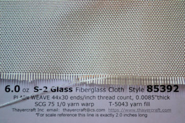 6 oz/sq yd S-2 glass style 85392 close up with data
