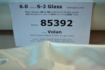 Style 85392 6 oz/sq yd S-2 glass fiberglass cloth loose