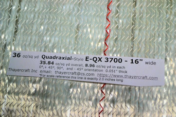 VECTORPLY ®E-QX 3700 close up 2 36 oz quad 16" wide material