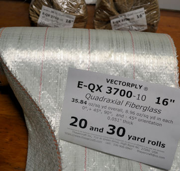 VECTORPLY ® E-QX 3700 16" wide Quad material VECTORPLY ® E-QX 3700 16" wide Quad material