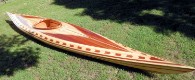 Cedar Strip Kayak covered with Fiberglass from Thayercraft