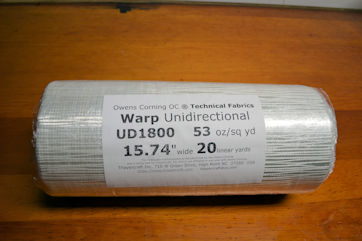 20 yard sample roll UD1800 15.74" wide OC warp unidirectional