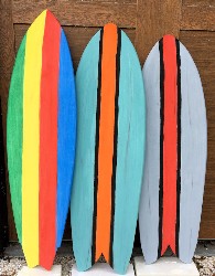 Vintage look surfboards made with fiberglass from Thayercraft